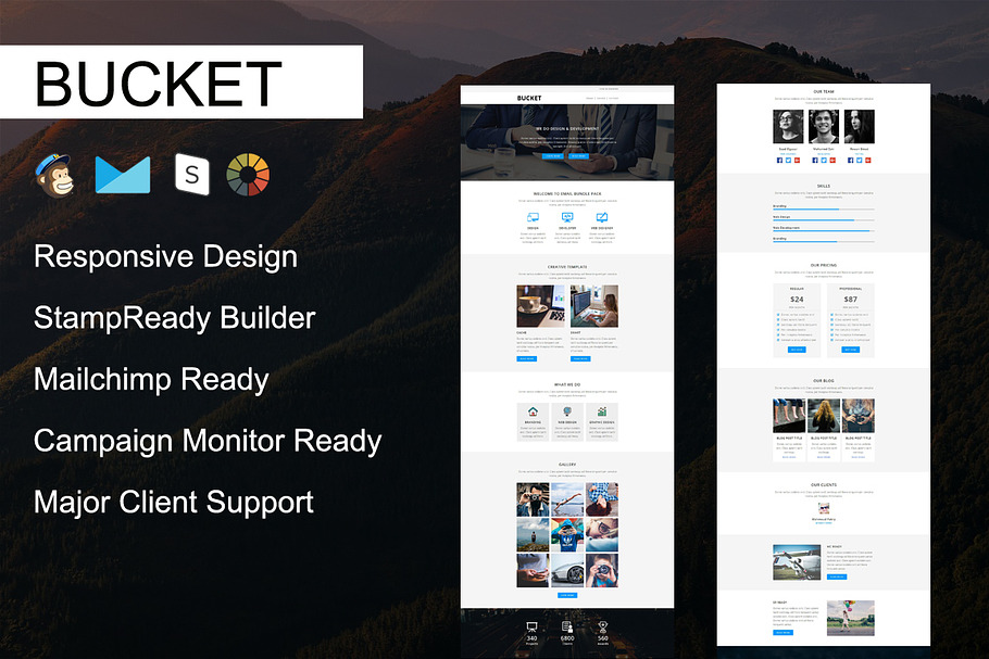 BUCKET - Responsive Email Template in Mailchimp Templates - product preview 8