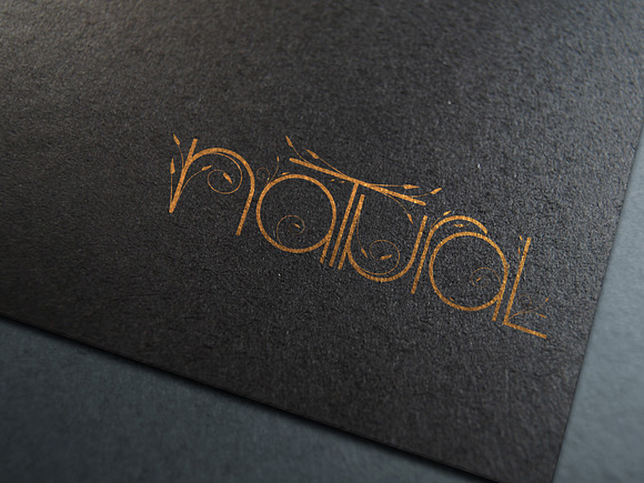 natural text logo vector in Logo Templates - product preview 4