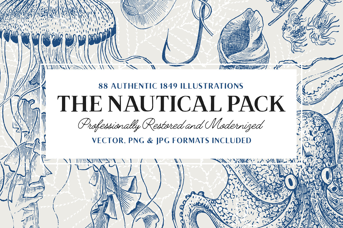 88 Vintage Nautical Illustrations in Illustrations - product preview 8