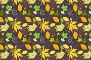 Leaves seamless patterns set