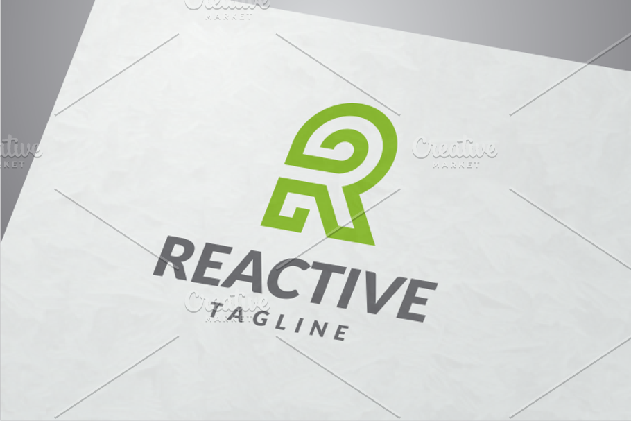 Reactive - Letter R logo in Logo Templates - product preview 8