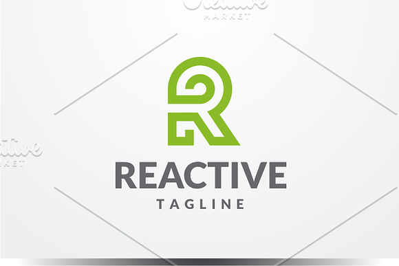 Reactive - Letter R logo in Logo Templates - product preview 2