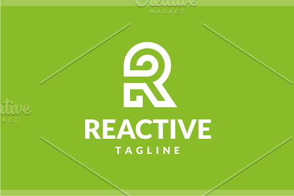 Reactive - Letter R logo in Logo Templates - product preview 3