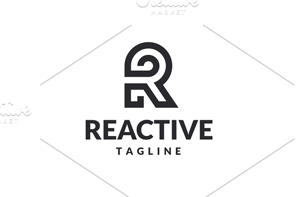 Reactive - Letter R logo in Logo Templates - product preview 4