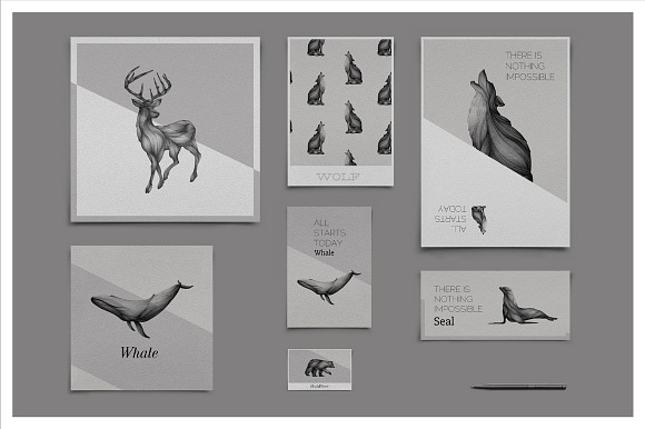 Illustration of animals 04 in Presentation Templates - product preview 1