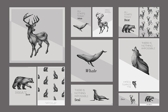 Illustration of animals 04 in Presentation Templates - product preview 4