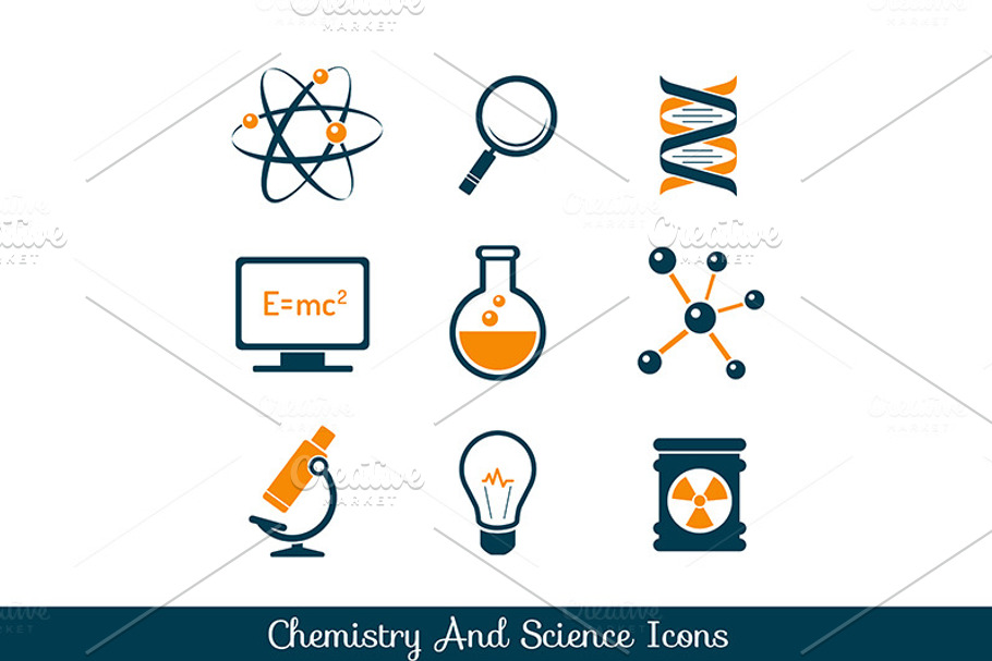Chemistry and science icons set in Science Icons - product preview 8