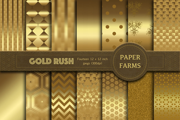 Decorative gold digital paper 