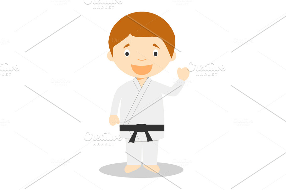 Karateka vector illustration