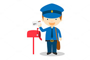 Postman vector illustration