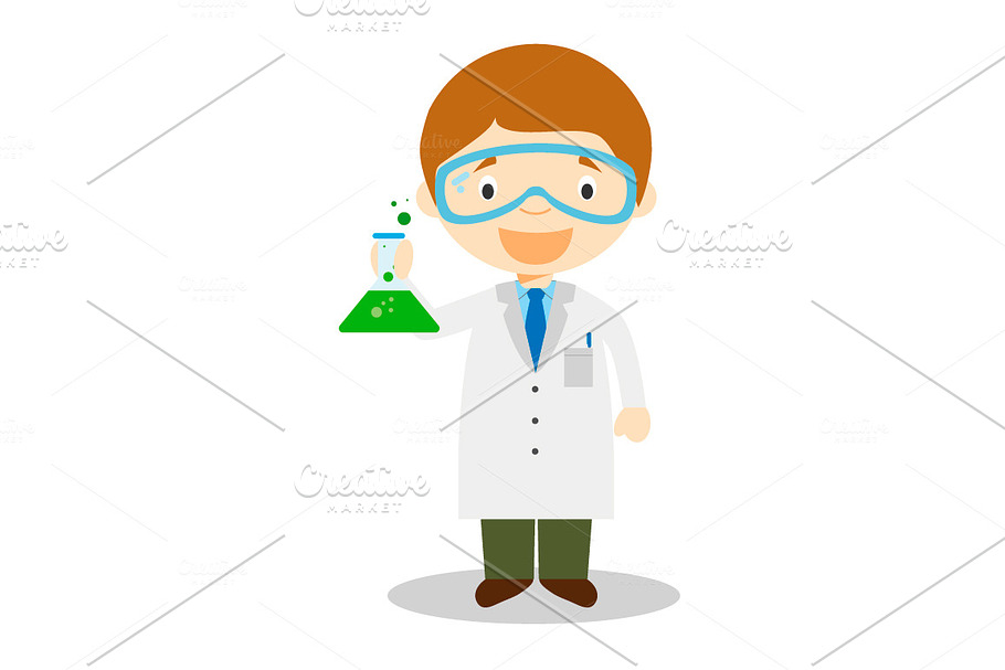 Scientist vector illustration