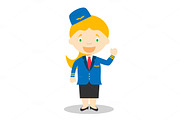 Stewardess vector illustration