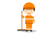 Sweeper vector illustration