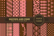 Brown and pink digital paper