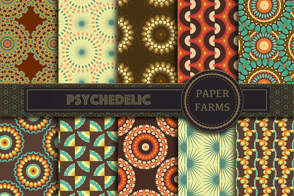Psychedelic digital paper 