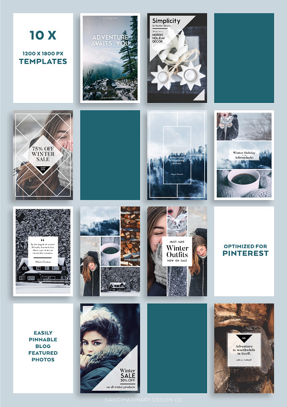 Nordic Winter SOCIAL BANNER Pack in Social Media Templates - product preview 3
