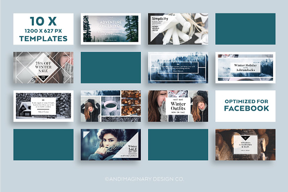 Nordic Winter SOCIAL BANNER Pack in Social Media Templates - product preview 4