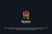 Letter A - Aurora Multiply Color