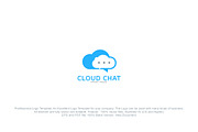 Cloud Chat Logo Design Template