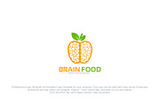 Healty Brain Food Logo Template