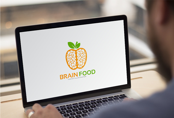 Healty Brain Food Logo Template in Logo Templates - product preview 2