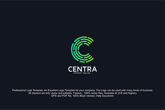 Letter C Line - Centra Logo in Logo Templates - product preview 1