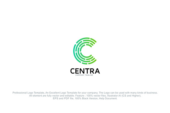 Letter C Line - Centra Logo in Logo Templates - product preview 2
