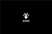 Ape Monkey Head Logo Template