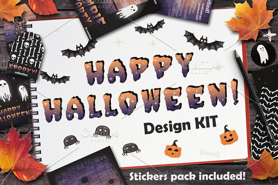 Happy Halloween! Design KIT in Illustrations - product preview 8