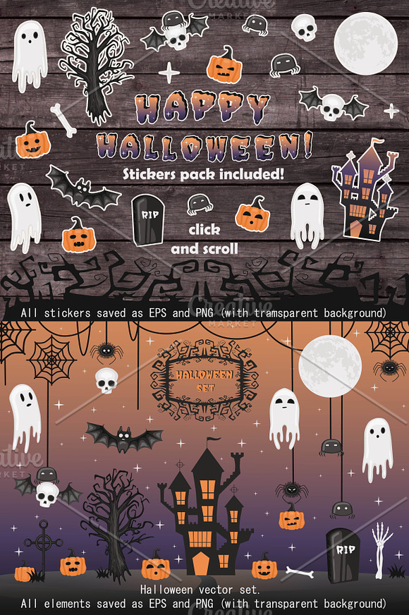 Happy Halloween! Design KIT in Illustrations - product preview 3