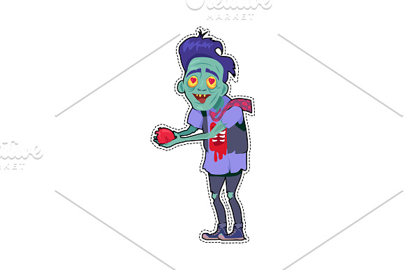 Zombie Valentine Man in Illustrations - product preview 1