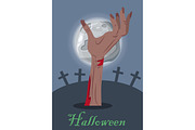 Zombie Hand on Grave