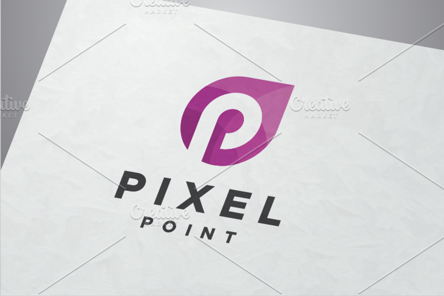 Pixel Point - Letter P Logo