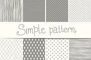 Simple doodle seamless pattern