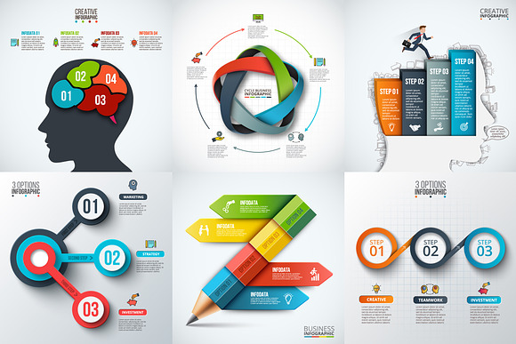 Infographic elements bundle v.02 in Presentation Templates - product preview 1