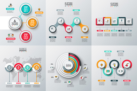 Infographic elements bundle v.02 in Presentation Templates - product preview 3