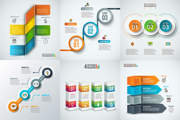 Infographic elements bundle v.02 in Presentation Templates - product preview 4