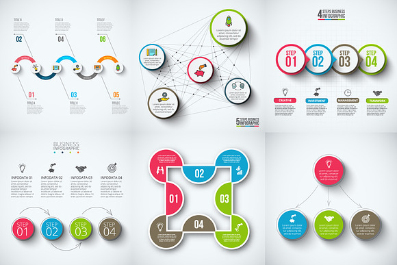 Infographic elements bundle v.02 in Presentation Templates - product preview 6