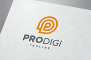ProDigi - Letter P Logo