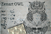 Zentangle Owl designed templates
