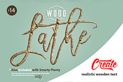 Wood Lathe - Real wood text maker