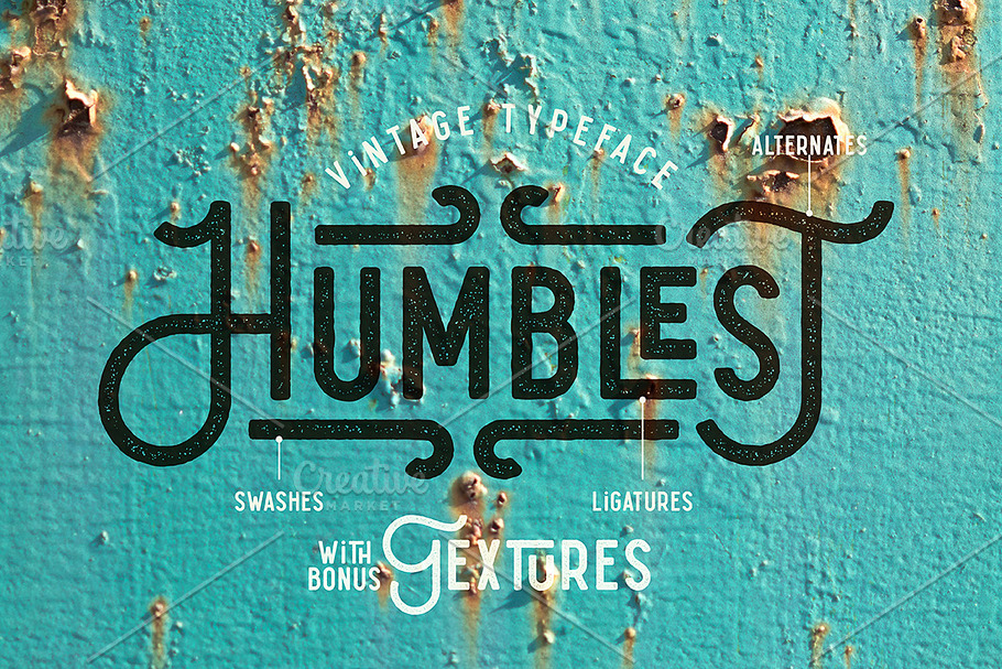 Humblest Font + Textures in Outline Fonts - product preview 8