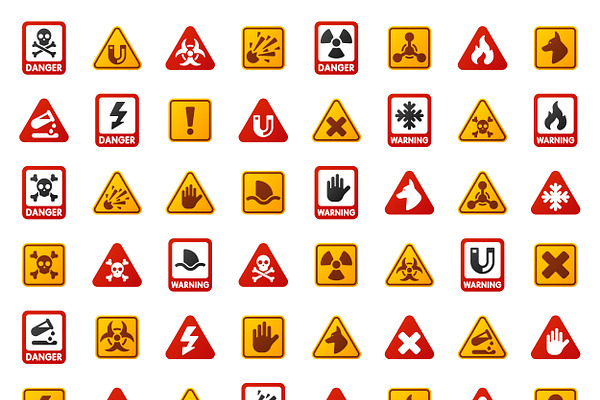Attention icons vector