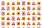 Attention icons vector