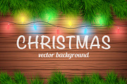 Merry Christmas background with fir
