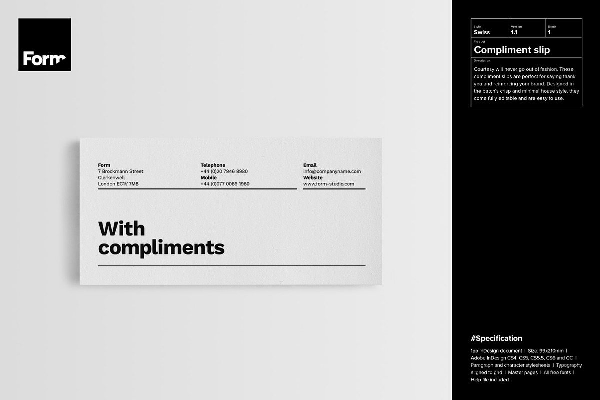 Compliment slip in Stationery Templates - product preview 8