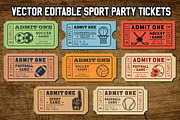 Vector Sport Tickets Templates