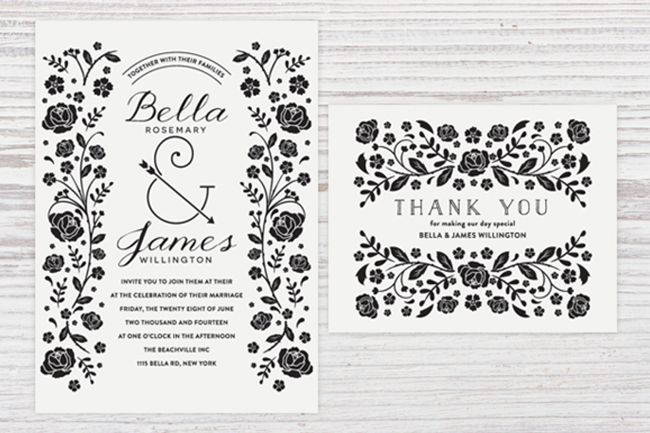 Floral Wedding Templates EPS & JPG in Wedding Templates - product preview 8