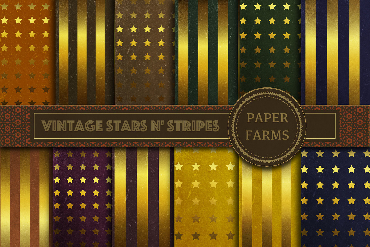 Vintage stars n' stripes in Patterns - product preview 8