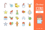 New Year & Christmas lI Icons Bundle